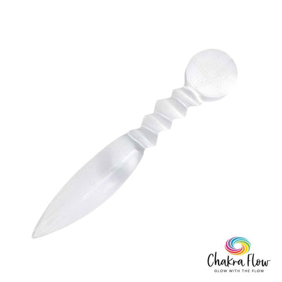 Selenite Athame with Pentacle