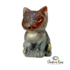 African Bloodstone Cat Figurine
