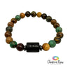 African Turquoise, Tiger's Eye, Picture Jasper Bracelet 