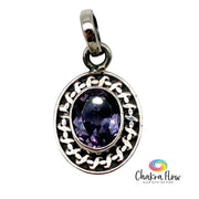 Faceted Alexandrite Sterling Silver Pendant