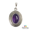 Amethyst Oval Sterling Silver Pendant