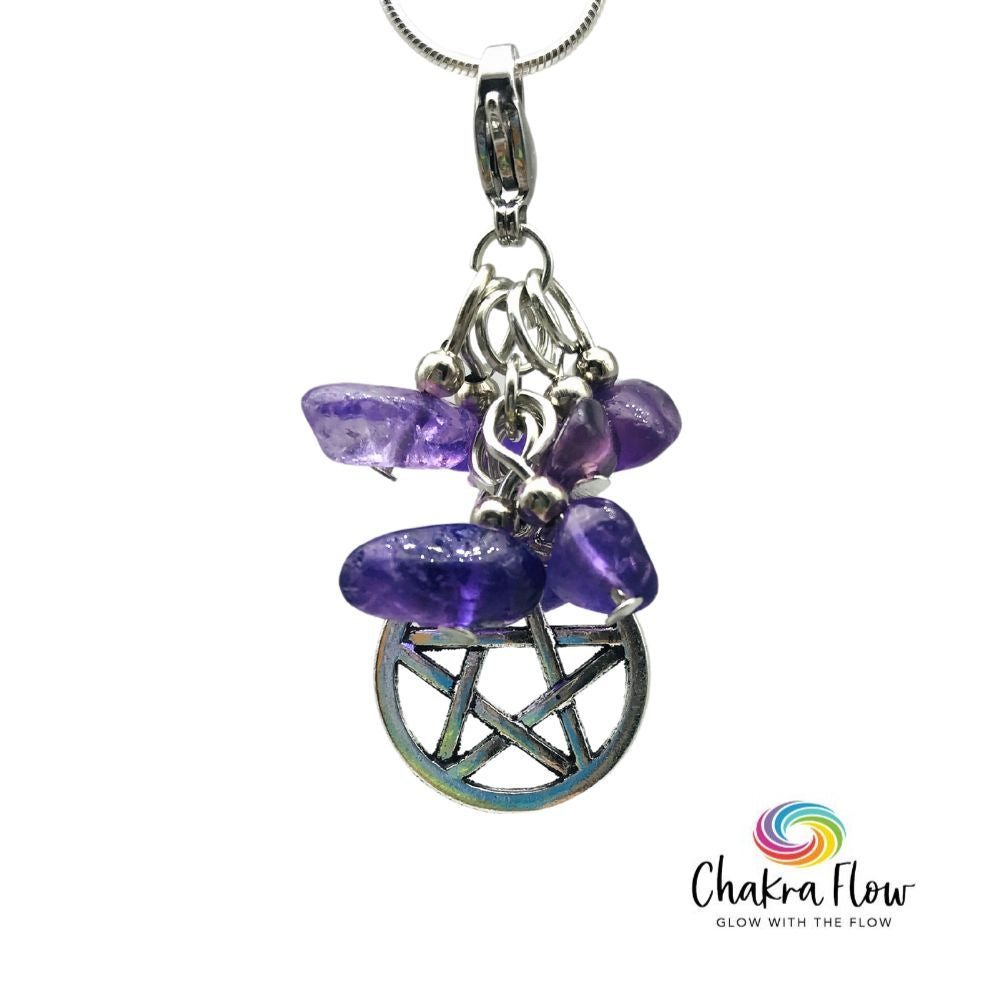 Amethyst Pentacle Charm