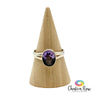 Faceted Amethyst Sterling Silver Ring