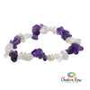 Amethyst & Clear Quartz Chips Bracelet