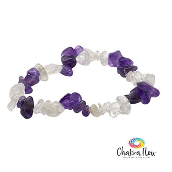 Amethyst & Clear Quartz Bracelet