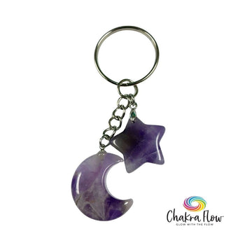 Moon & Star Keychain