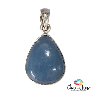 Angelite Teardrop Sterling Silver Pendant