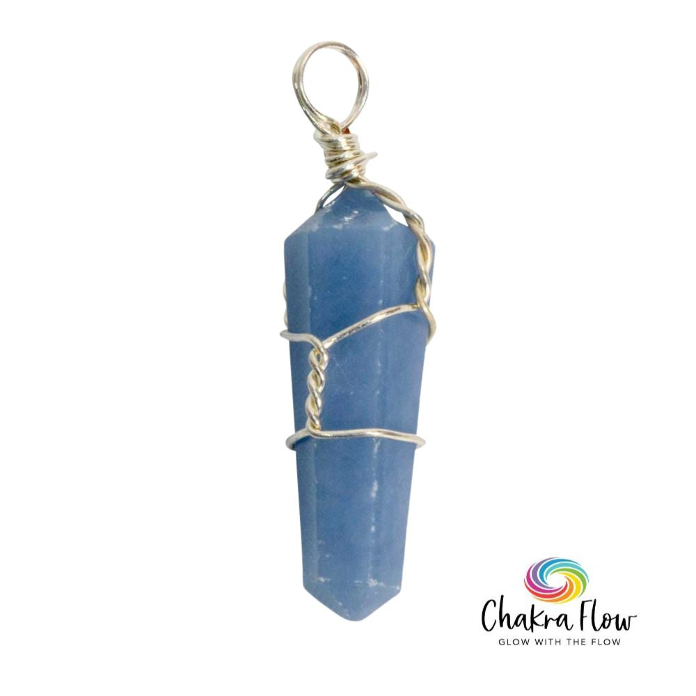 Angelite Wire Wrapped Pendant