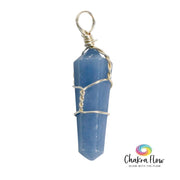 Angelite Wire Wrapped Pendant