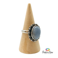 Angelite Sterling Silver Ring Size 7
