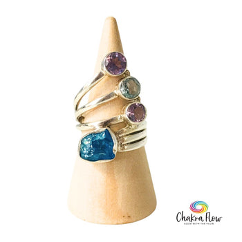 Apatite & Amethyst Ring