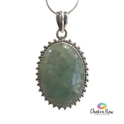 Aquamarine Sterling Silver Pendant