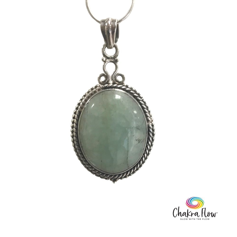 Aquamarine Sterling Silver Pendant