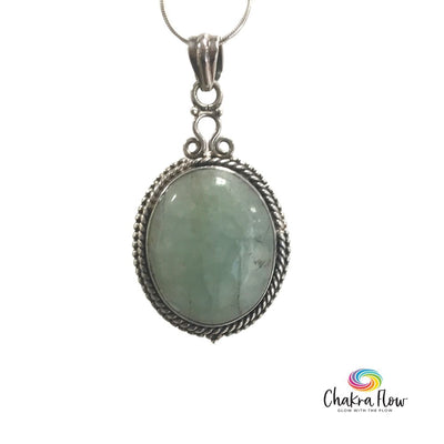 Aquamarine Sterling Silver Pendant