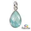 Aquamarine Teardrop Sterling Silver Pendant