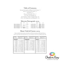 Pocket Planner Table of Contents