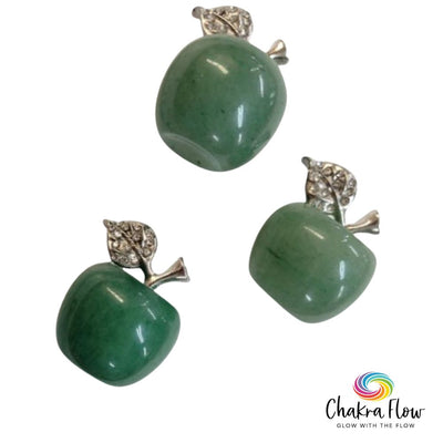 Green Aventurine Apple Carving