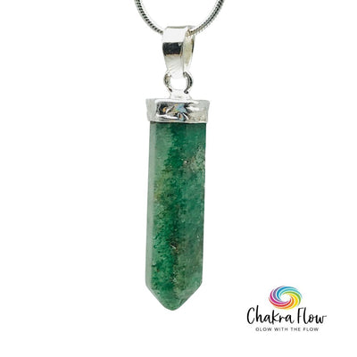 Aventurine Pencil Sterling Silver Pendant
