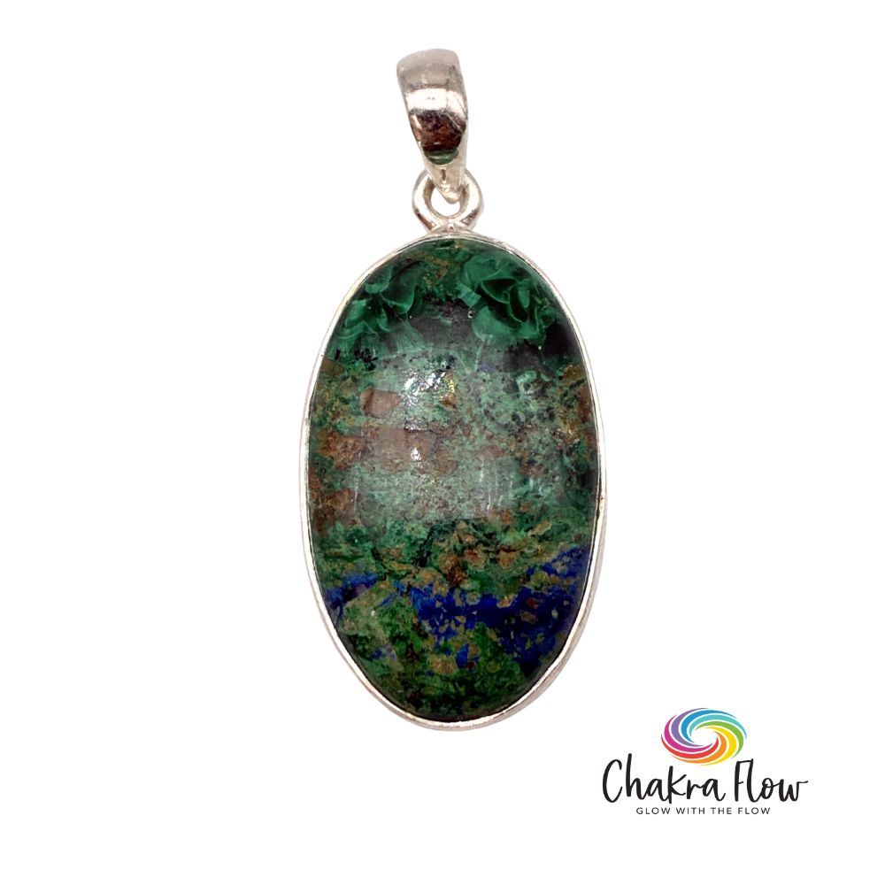Azurite Malachite Sterling Silver Pendant