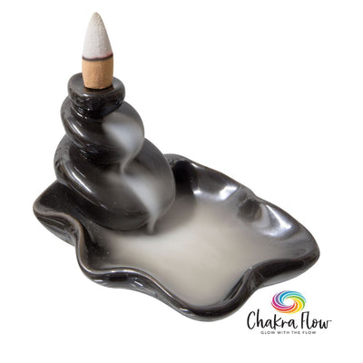 Backflow Ceramic Incense Burner - Water Lily