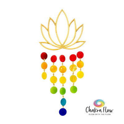 Bamboo Lotus Rainbow Shells Wall Decor