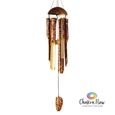 Bamboo Wind Chime Fire Burned