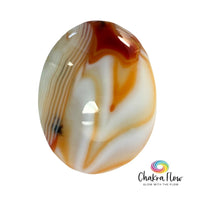 Banded Carnelian Palm Stone