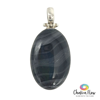 Black Banded Agate Pendant