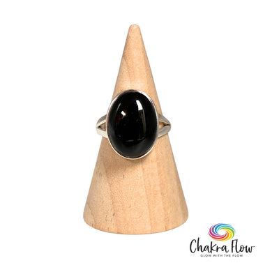 Black Obsidian Sterling Silver Ring