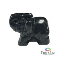Black Onyx Elephant Figurine