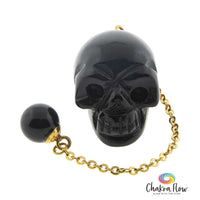 Black Onyx Skull Pendulum