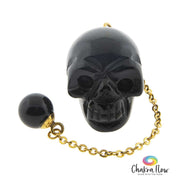 Black Onyx Skull Pendulum