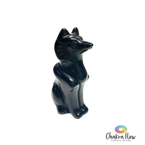 Black Onyx Wolf Figurine
