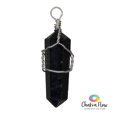Black Tourmaline Wire Wrapped Pendant