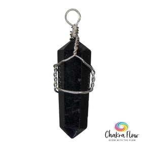 Black Tourmaline Wire Wrapped Pendant