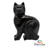 4" Black Onyx Cat Figurine
