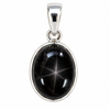 Black Star Ruby Sterling Silver Pendant