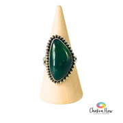 Bloodstone Sterling Silver Ring Size 6.5