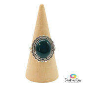 Bloodstone Sterling Silver Ring Size 7