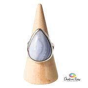 Blue Lace Agate Sterling Silver Ring Size 6