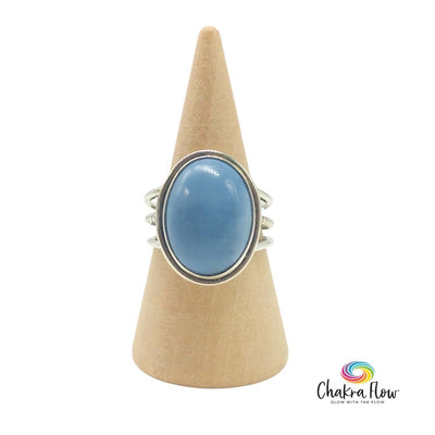 Blue Opal Sterling Silver Ring Size .5