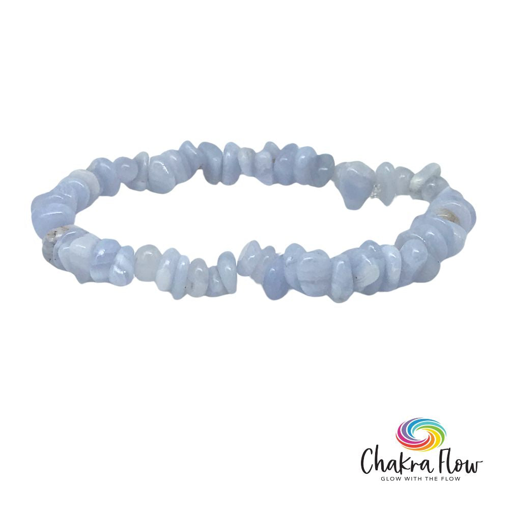 Blue Lace Agate Chips Bracelet