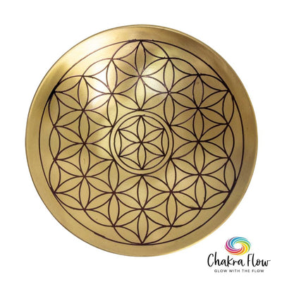 Brass Engraved Plate - Flower of Life