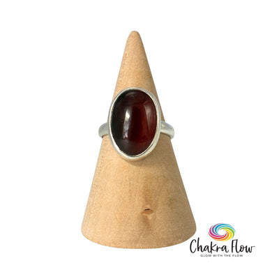 Brown Garnet Sterling Silver Ring