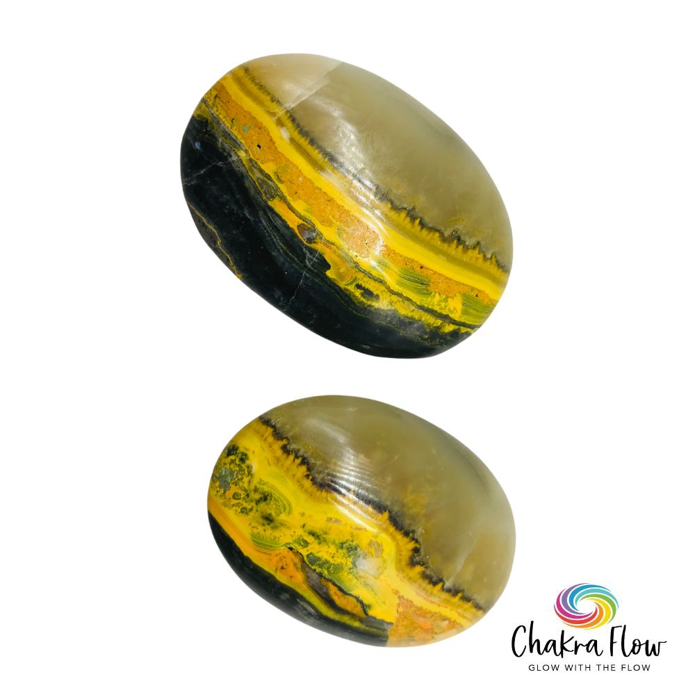 Bumblebee Jasper Palm Stones