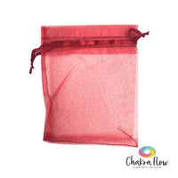 Burgundy Organza Bag
