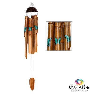 Butterfly Bamboo Chime Teal