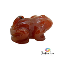 Carnelian Frog Figurine