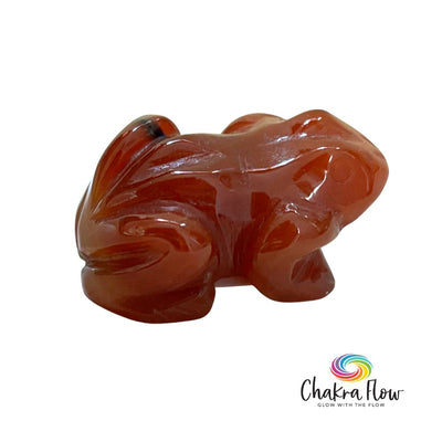 Carnelian Frog Figurine