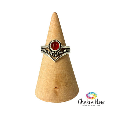 Carnelian Sterling Silver Ring